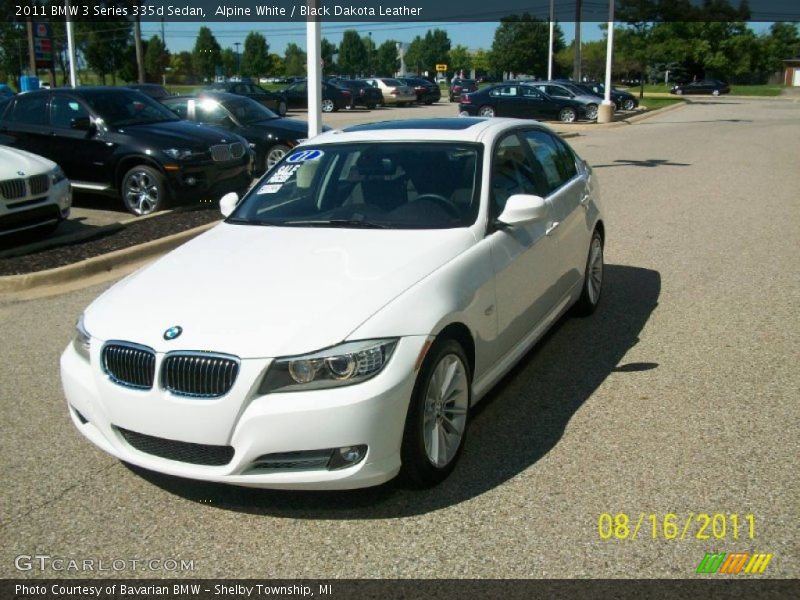 Alpine White / Black Dakota Leather 2011 BMW 3 Series 335d Sedan