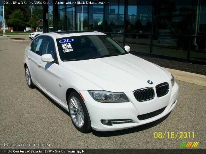 Alpine White / Black Dakota Leather 2011 BMW 3 Series 335d Sedan