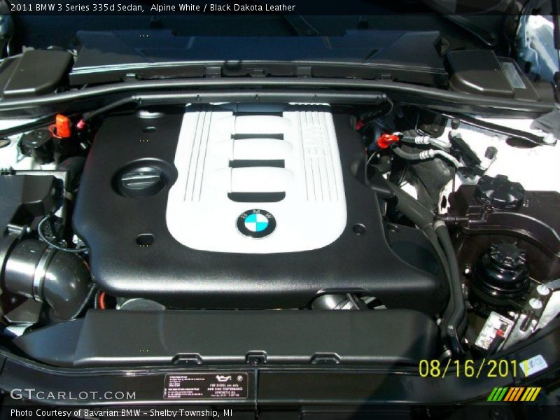 Alpine White / Black Dakota Leather 2011 BMW 3 Series 335d Sedan