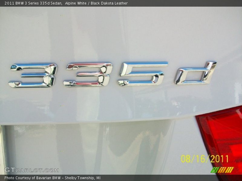 Alpine White / Black Dakota Leather 2011 BMW 3 Series 335d Sedan