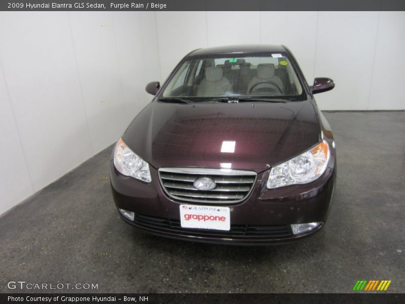 Purple Rain / Beige 2009 Hyundai Elantra GLS Sedan