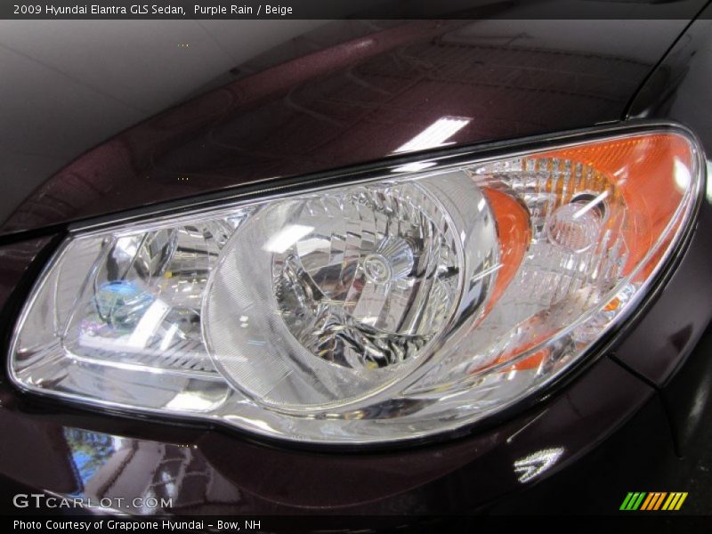 Purple Rain / Beige 2009 Hyundai Elantra GLS Sedan