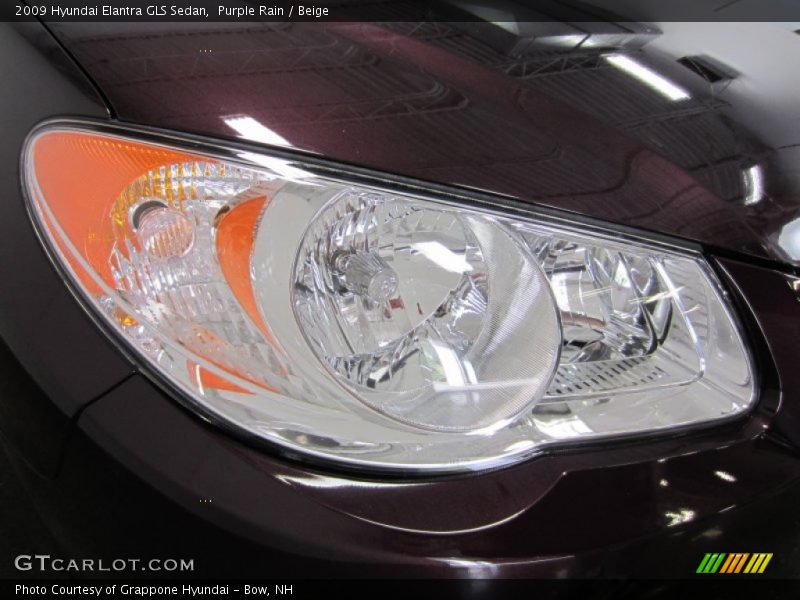 Purple Rain / Beige 2009 Hyundai Elantra GLS Sedan