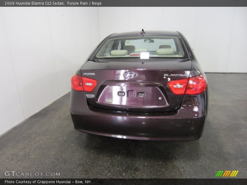 Purple Rain / Beige 2009 Hyundai Elantra GLS Sedan