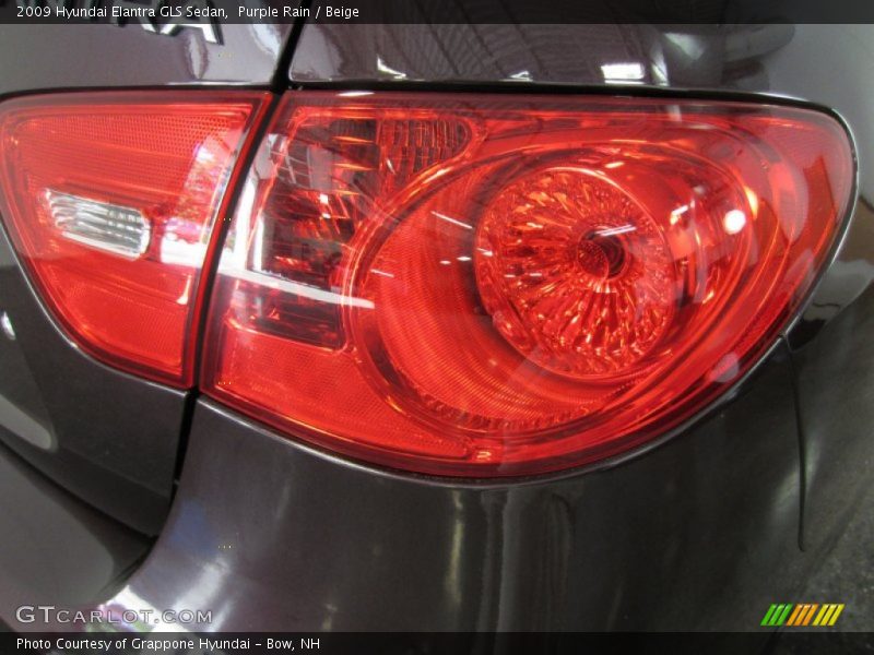 Purple Rain / Beige 2009 Hyundai Elantra GLS Sedan