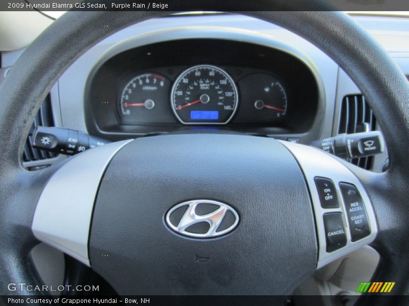 Purple Rain / Beige 2009 Hyundai Elantra GLS Sedan