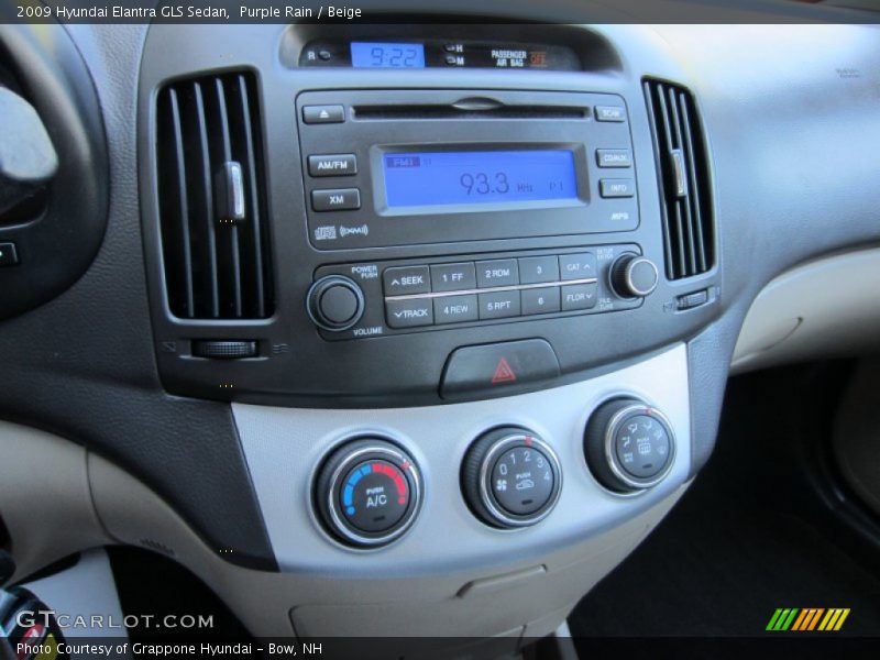 Purple Rain / Beige 2009 Hyundai Elantra GLS Sedan