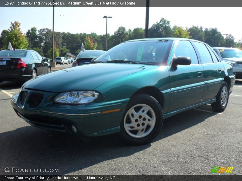 Medium Green Blue Metallic / Graphite 1997 Pontiac Grand Am SE Sedan