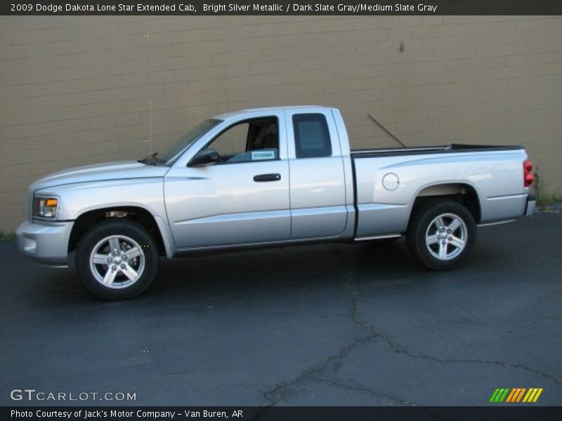 Bright Silver Metallic / Dark Slate Gray/Medium Slate Gray 2009 Dodge Dakota Lone Star Extended Cab