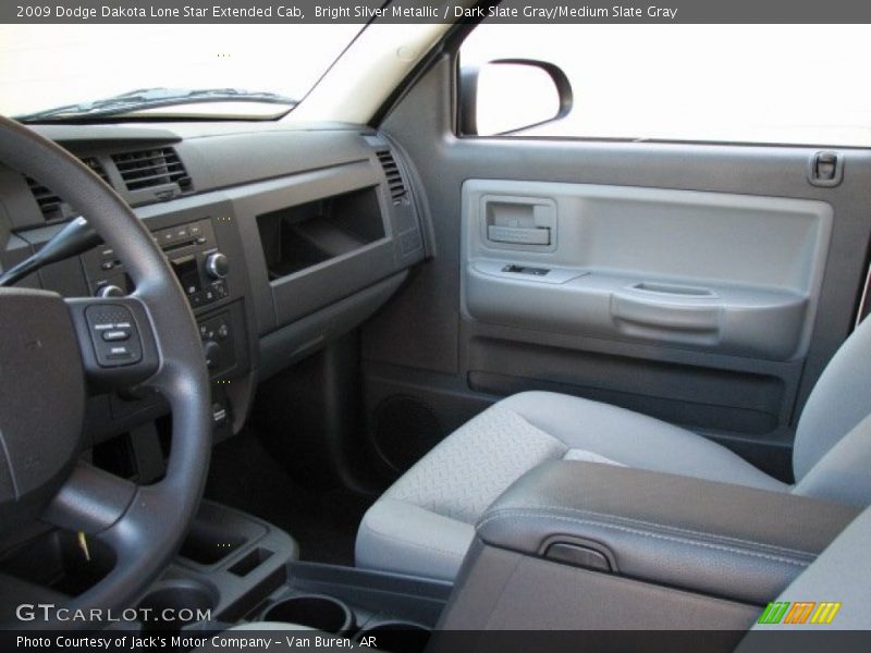 Bright Silver Metallic / Dark Slate Gray/Medium Slate Gray 2009 Dodge Dakota Lone Star Extended Cab