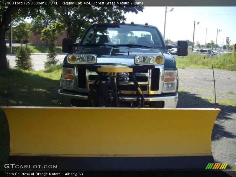 Forest Green Metallic / Camel 2008 Ford F250 Super Duty XLT Regular Cab 4x4