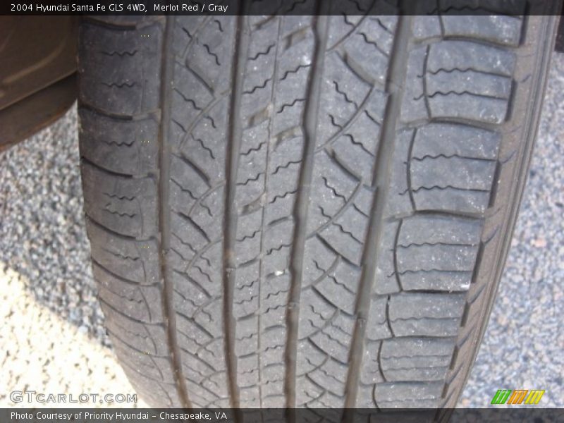 Merlot Red / Gray 2004 Hyundai Santa Fe GLS 4WD