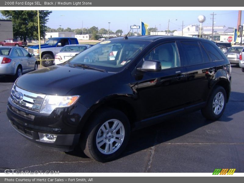 Black / Medium Light Stone 2008 Ford Edge SEL