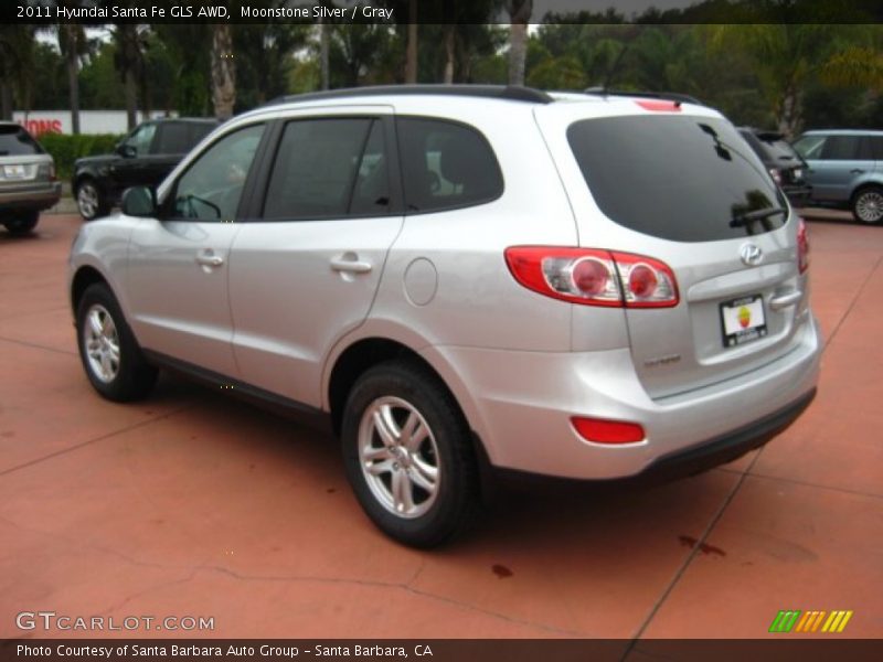 Moonstone Silver / Gray 2011 Hyundai Santa Fe GLS AWD
