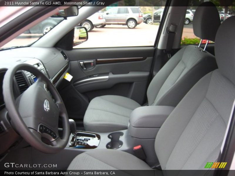 Moonstone Silver / Gray 2011 Hyundai Santa Fe GLS AWD