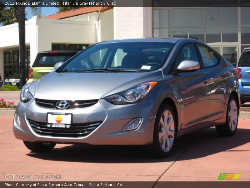 Titanium Gray Metallic / Gray 2012 Hyundai Elantra Limited