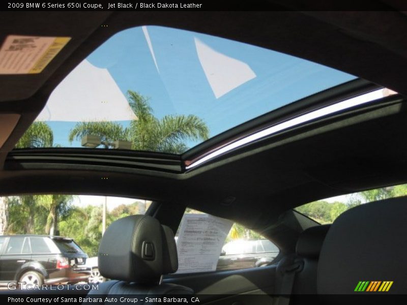 Sunroof of 2009 6 Series 650i Coupe