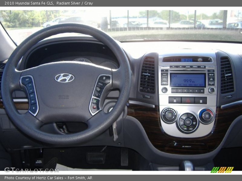 Radiant Silver / Gray 2010 Hyundai Santa Fe GLS