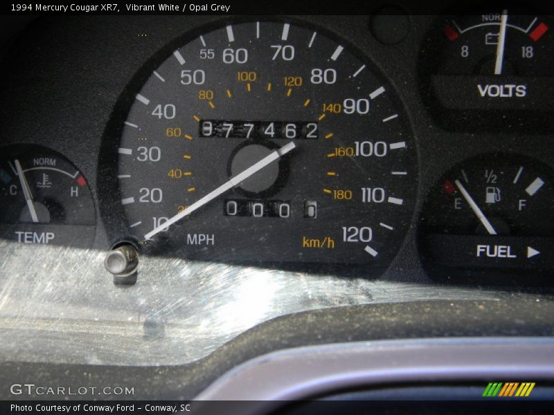 Vibrant White / Opal Grey 1994 Mercury Cougar XR7