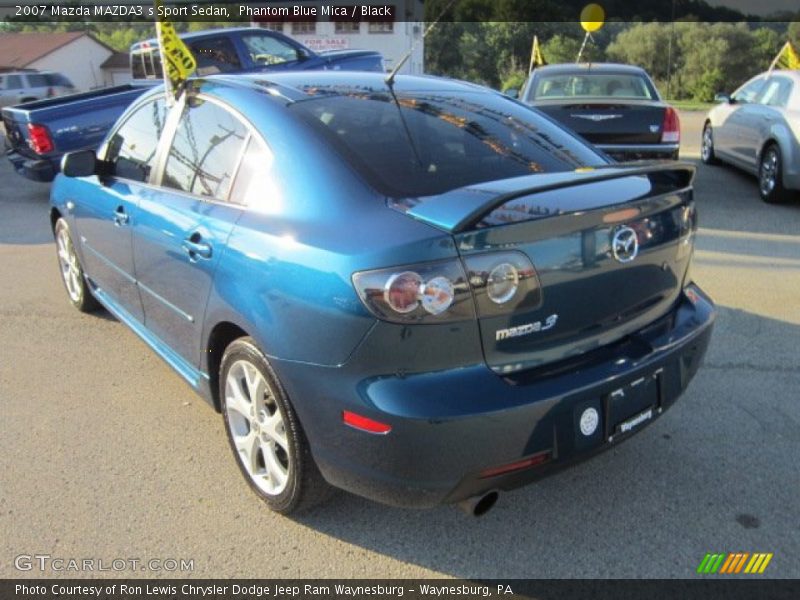 Phantom Blue Mica / Black 2007 Mazda MAZDA3 s Sport Sedan