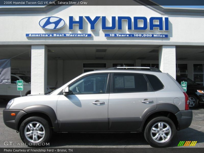 Sahara Silver / Gray 2006 Hyundai Tucson GLS V6 4x4