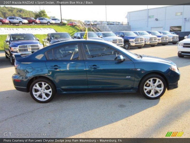 Phantom Blue Mica / Black 2007 Mazda MAZDA3 s Sport Sedan