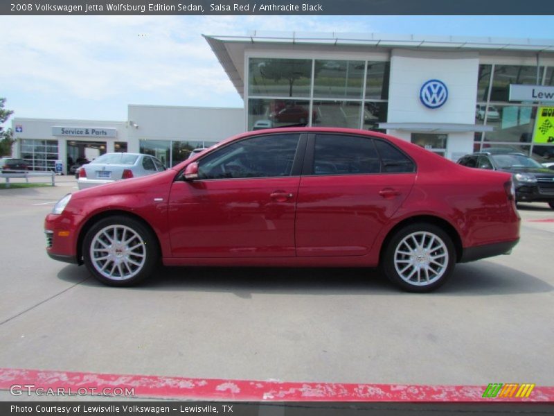 Salsa Red / Anthracite Black 2008 Volkswagen Jetta Wolfsburg Edition Sedan