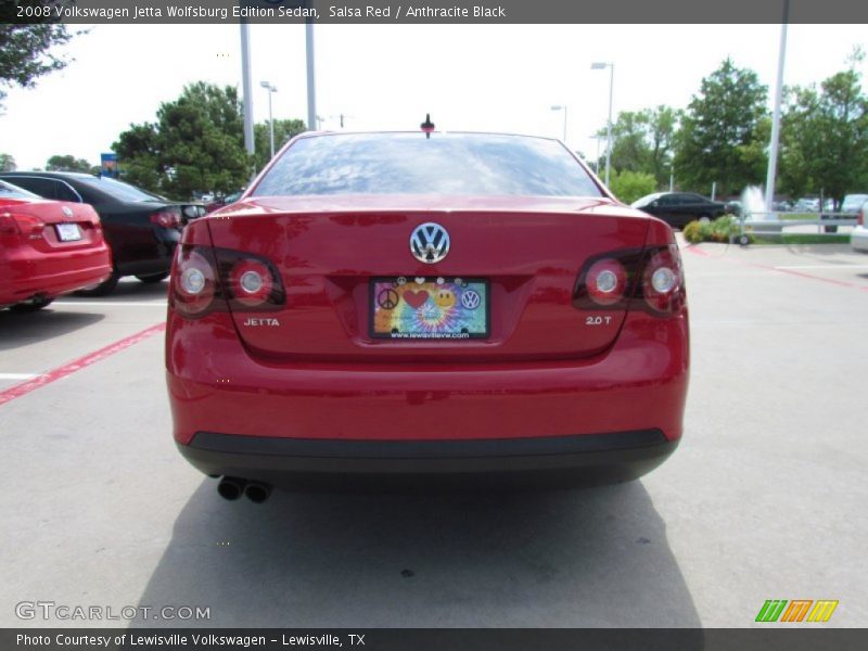 Salsa Red / Anthracite Black 2008 Volkswagen Jetta Wolfsburg Edition Sedan