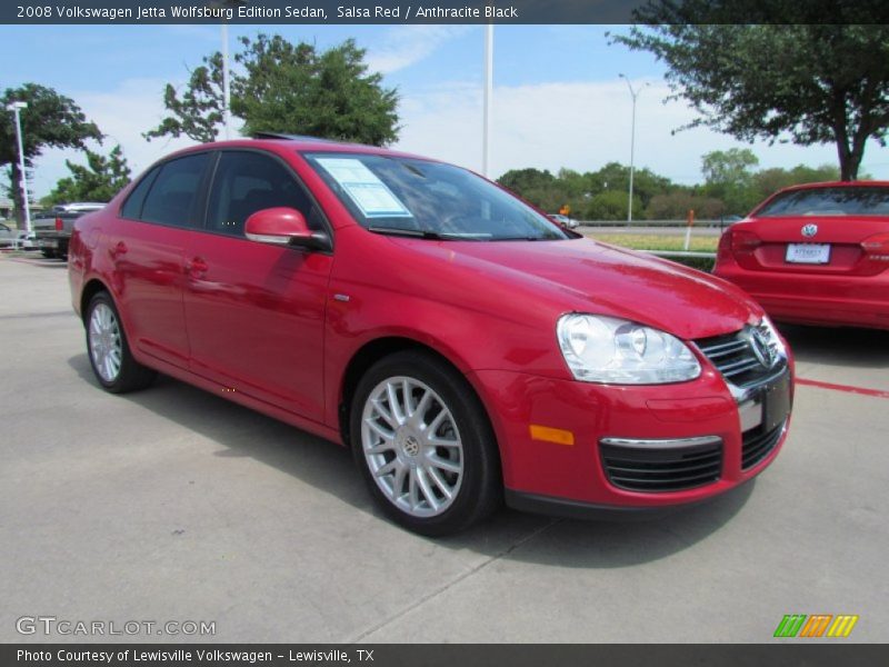 Salsa Red / Anthracite Black 2008 Volkswagen Jetta Wolfsburg Edition Sedan