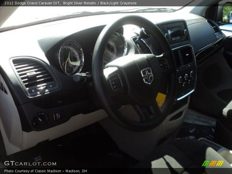 Bright Silver Metallic / Black/Light Graystone 2012 Dodge Grand Caravan SXT