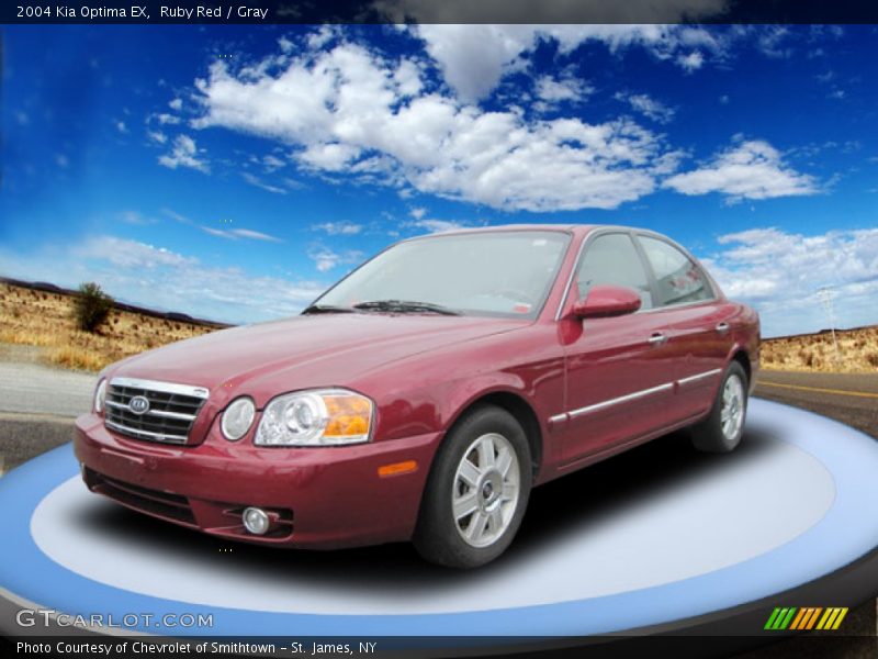 Ruby Red / Gray 2004 Kia Optima EX