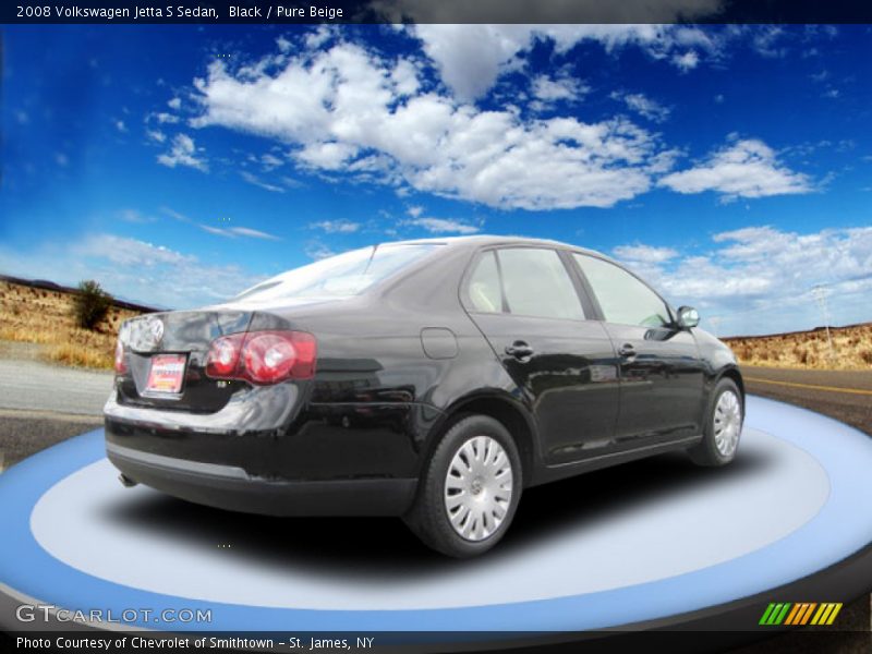 Black / Pure Beige 2008 Volkswagen Jetta S Sedan
