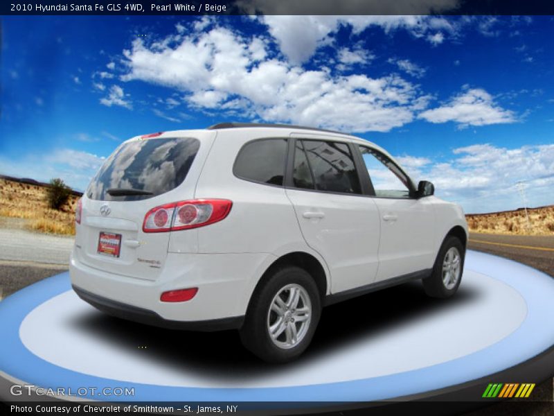 Pearl White / Beige 2010 Hyundai Santa Fe GLS 4WD