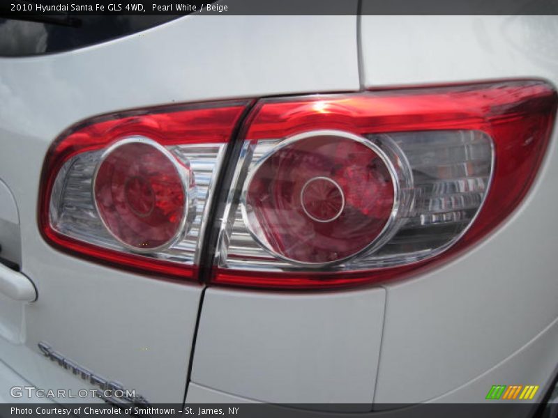Pearl White / Beige 2010 Hyundai Santa Fe GLS 4WD