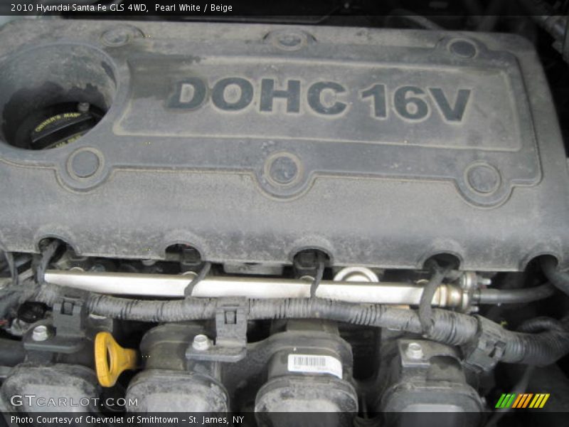 Pearl White / Beige 2010 Hyundai Santa Fe GLS 4WD
