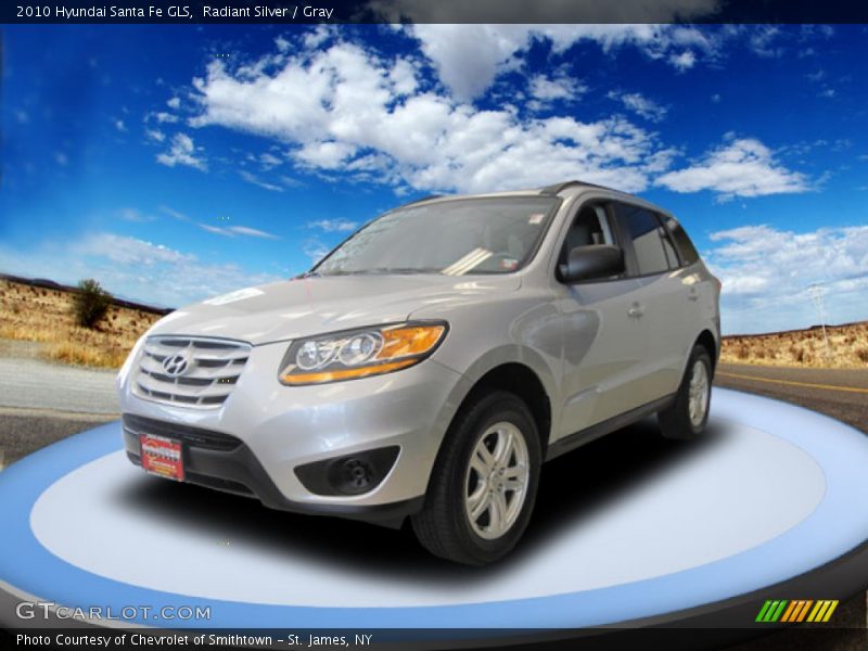 Radiant Silver / Gray 2010 Hyundai Santa Fe GLS