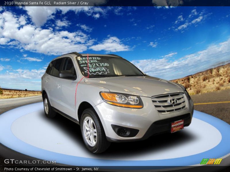 Radiant Silver / Gray 2010 Hyundai Santa Fe GLS