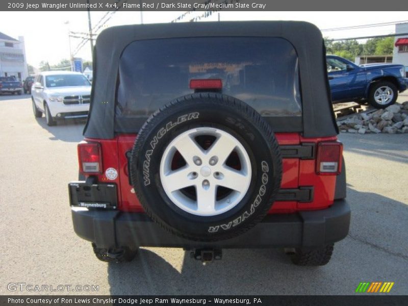 Flame Red / Dark Slate Gray/Medium Slate Gray 2009 Jeep Wrangler Unlimited X 4x4