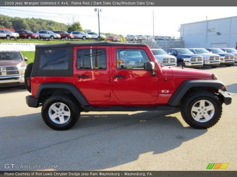 Flame Red / Dark Slate Gray/Medium Slate Gray 2009 Jeep Wrangler Unlimited X 4x4
