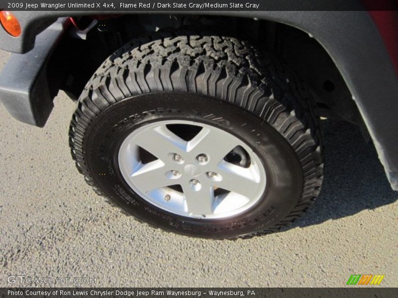 Flame Red / Dark Slate Gray/Medium Slate Gray 2009 Jeep Wrangler Unlimited X 4x4
