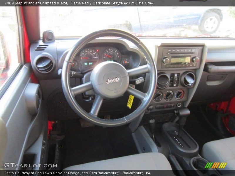 Flame Red / Dark Slate Gray/Medium Slate Gray 2009 Jeep Wrangler Unlimited X 4x4