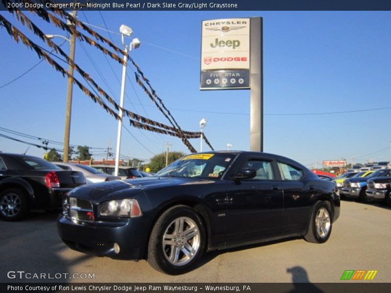 Midnight Blue Pearl / Dark Slate Gray/Light Graystone 2006 Dodge Charger R/T