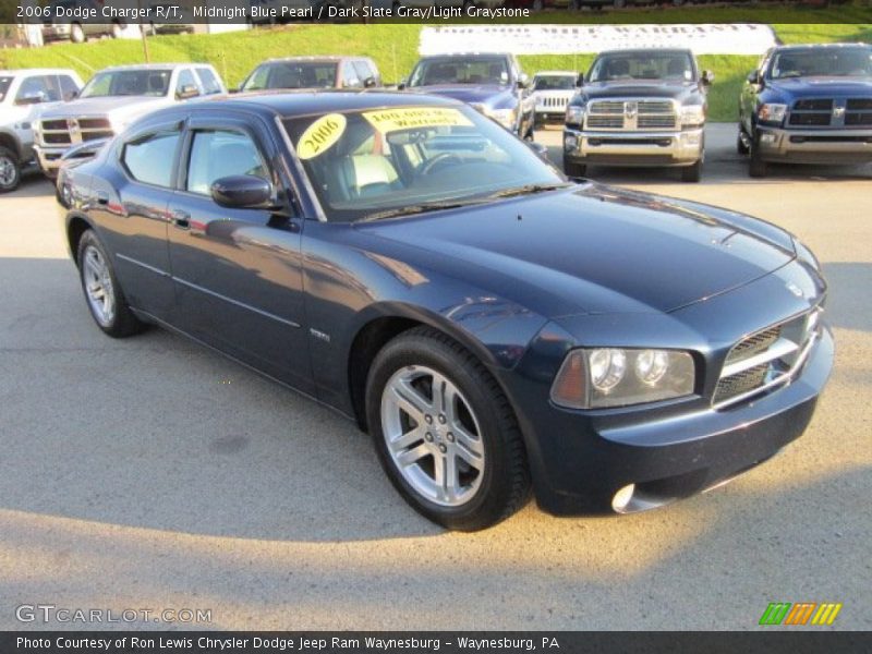 Midnight Blue Pearl / Dark Slate Gray/Light Graystone 2006 Dodge Charger R/T