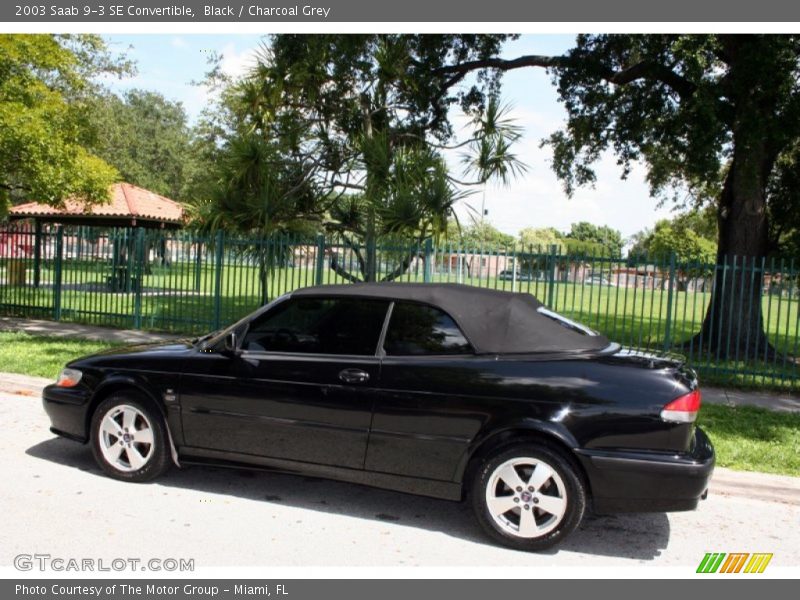 Black / Charcoal Grey 2003 Saab 9-3 SE Convertible