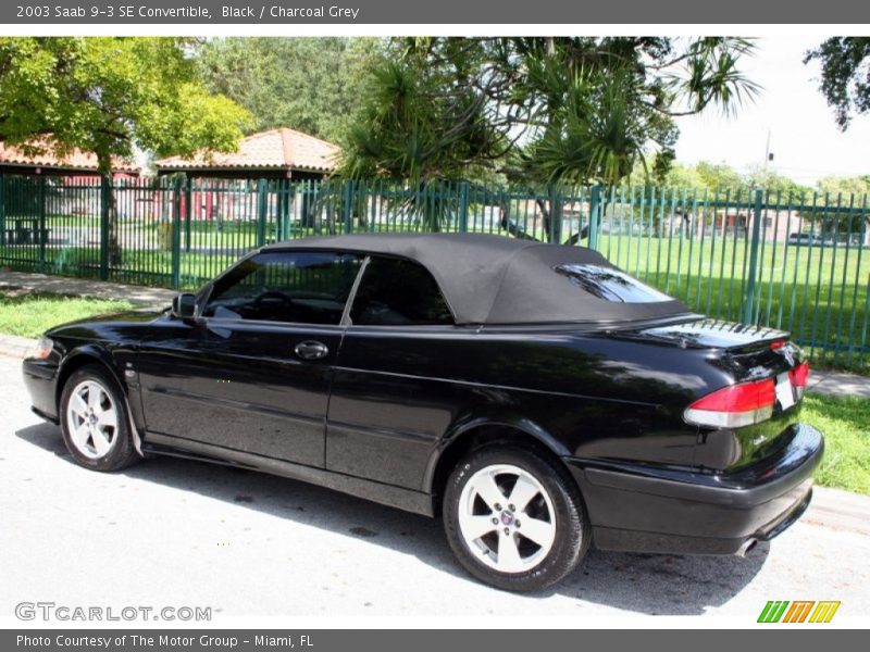 Black / Charcoal Grey 2003 Saab 9-3 SE Convertible