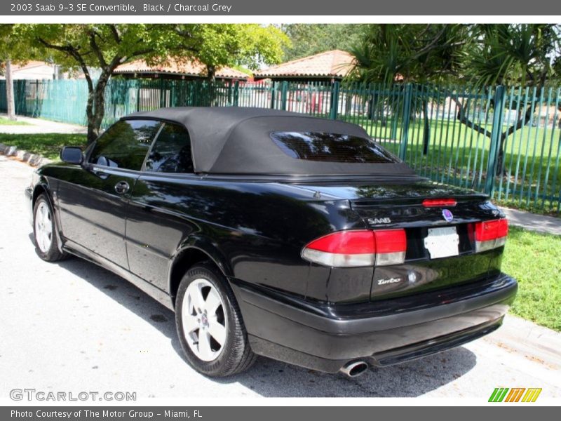 Black / Charcoal Grey 2003 Saab 9-3 SE Convertible