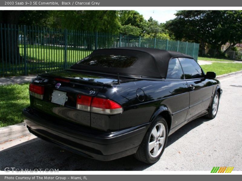 Black / Charcoal Grey 2003 Saab 9-3 SE Convertible