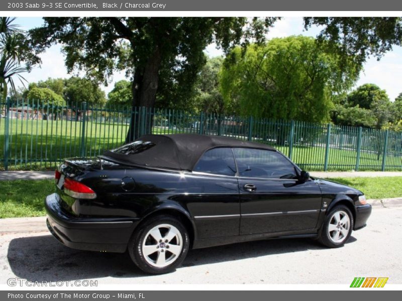 Black / Charcoal Grey 2003 Saab 9-3 SE Convertible