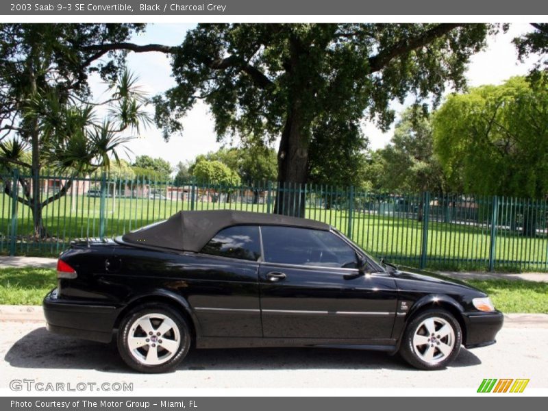 Black / Charcoal Grey 2003 Saab 9-3 SE Convertible