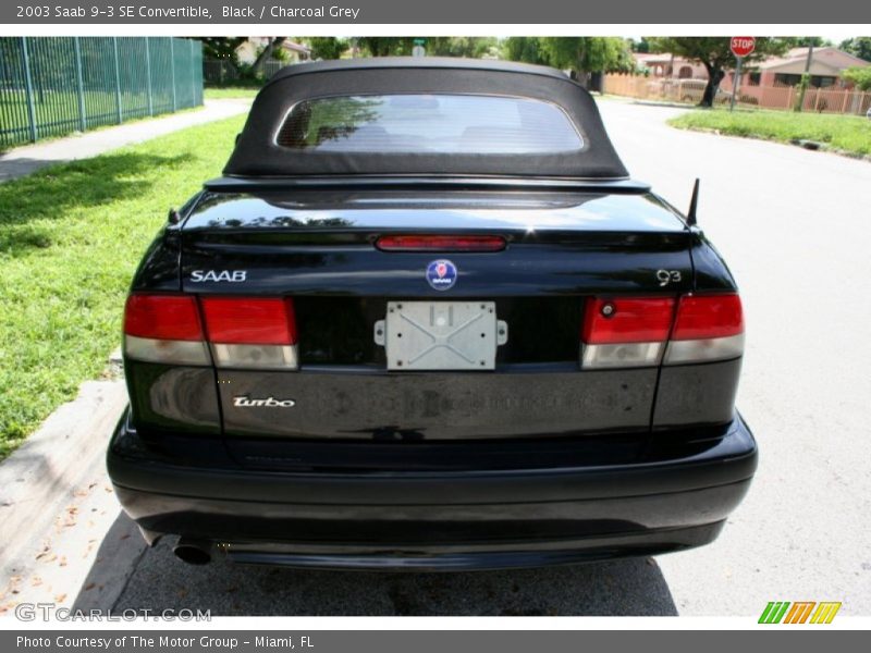 Black / Charcoal Grey 2003 Saab 9-3 SE Convertible